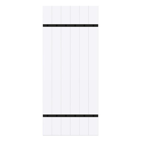 Renin Renin 36 in. L Matte White Wood Barn Door Hanger Kit 1 pc BD069W01BW1BWE